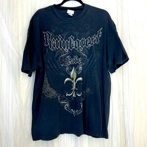 ⭐️ Rainforest Cafe distressed black short sleeve crew neck tee XL
